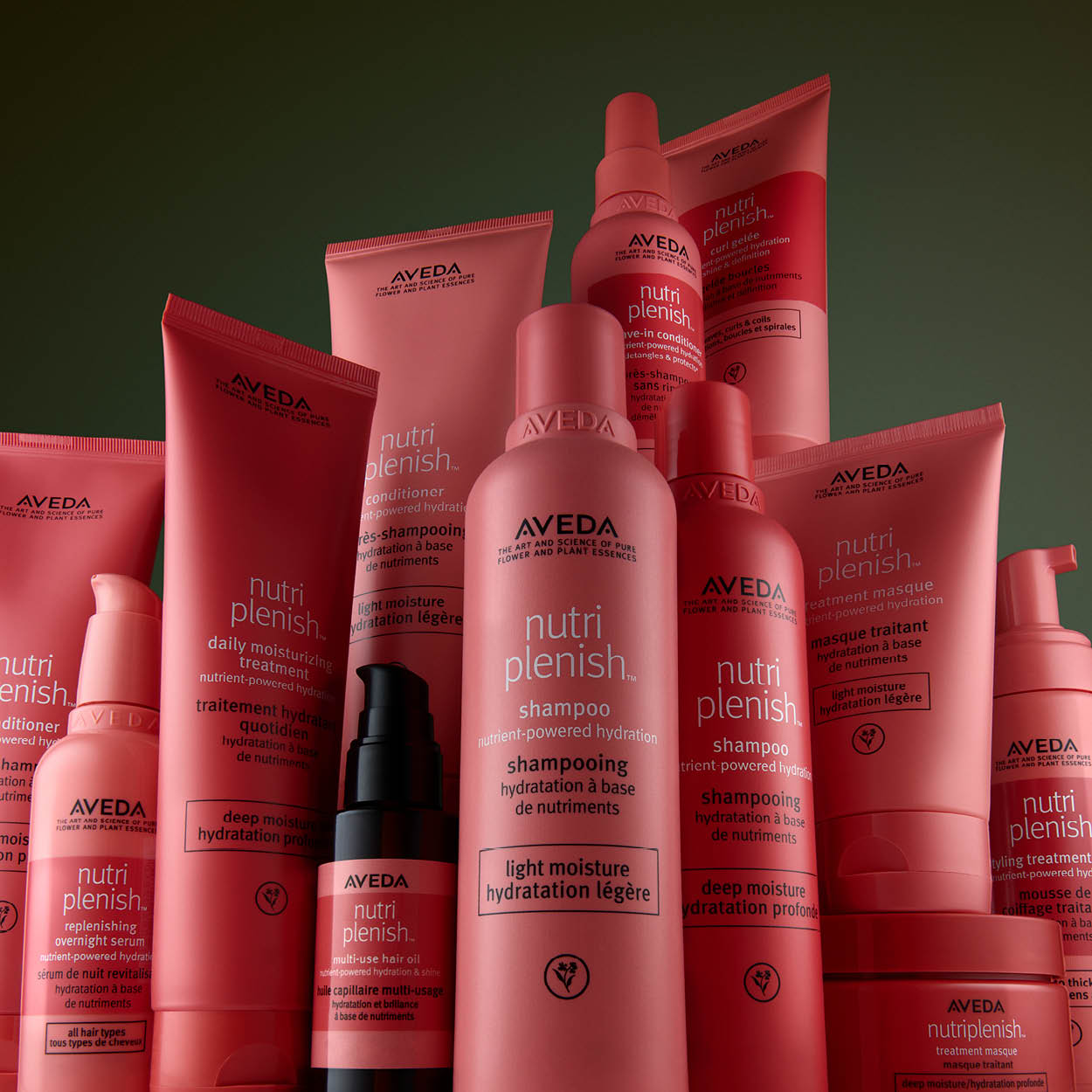 Lavish dry hair with hydration featuring nutriplenish