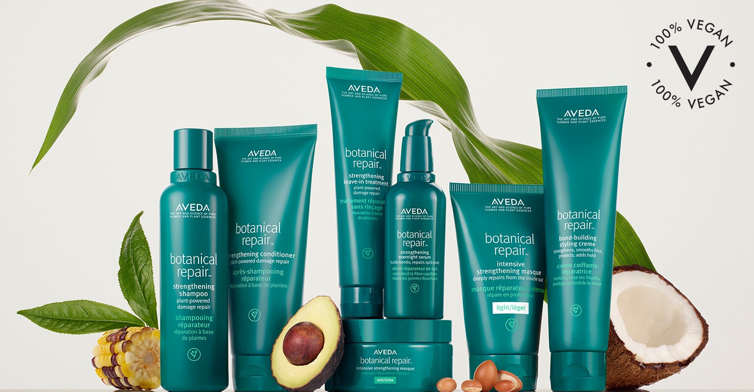Shop plant powered, bond-building treatment to strengthen and repair damaged hair.