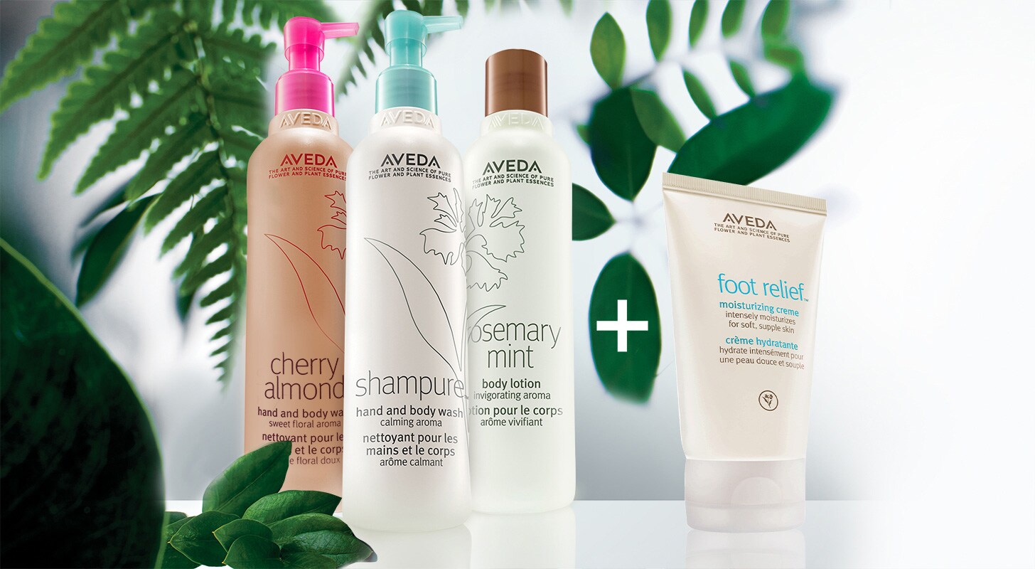 Receive 2 free body care products with purchases over $100. 