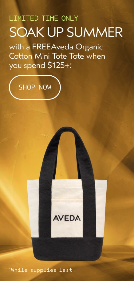 Free Aveda Organic Mini Tote with $100+ orders 